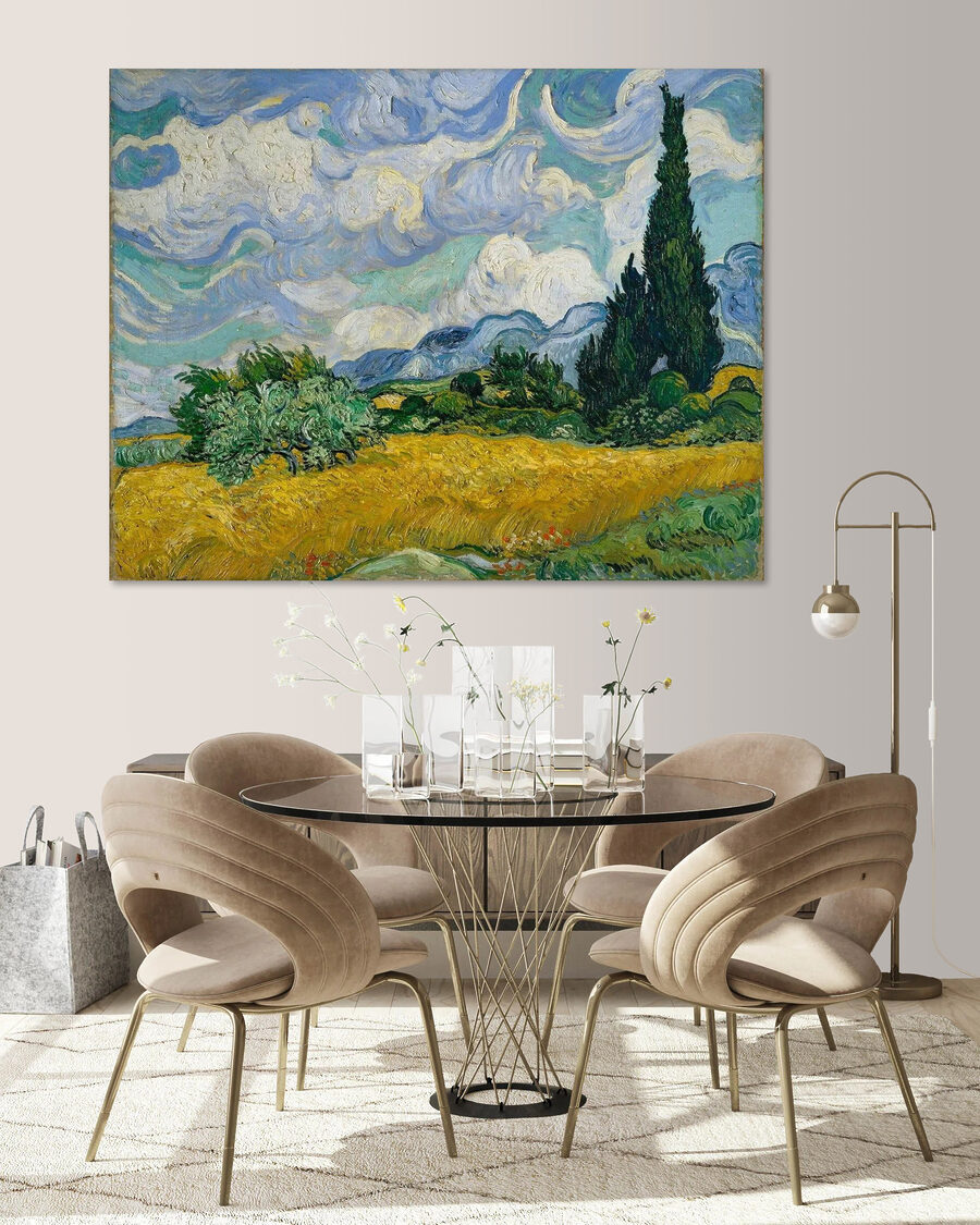 Zypressen unter wirbelnden Wolken — Interieur 4