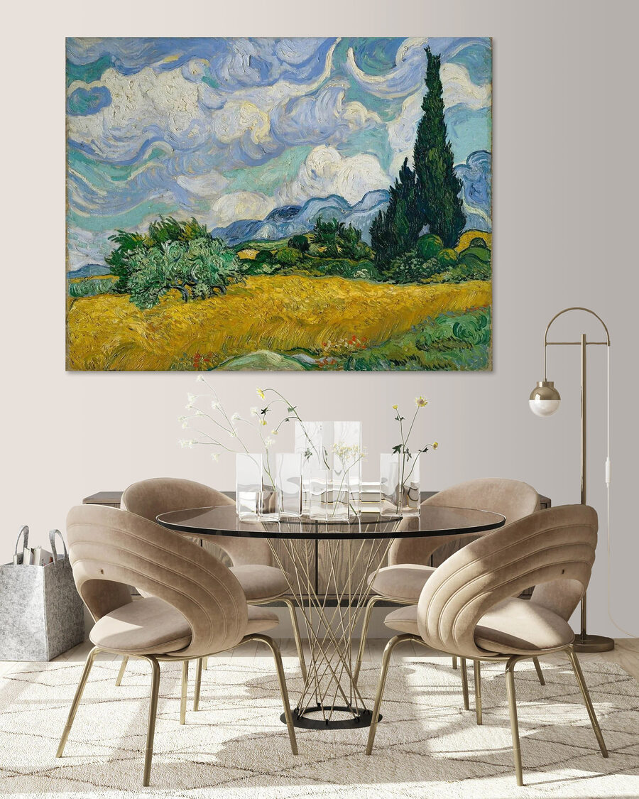 Zypressen unter wirbelnden Wolken — Interieur 6