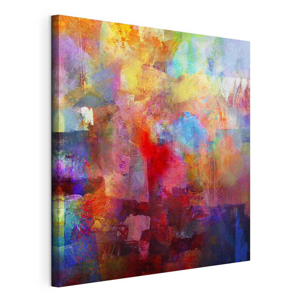 Mosaik aus Farben, gespannte Leinwand mit umlaufender Kante