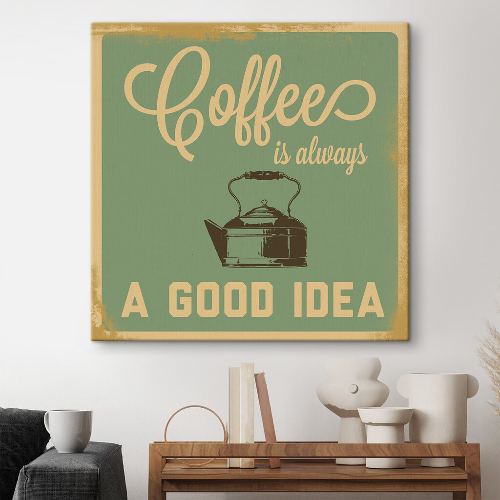Immer Zeit für Kaffee in einem Interieur