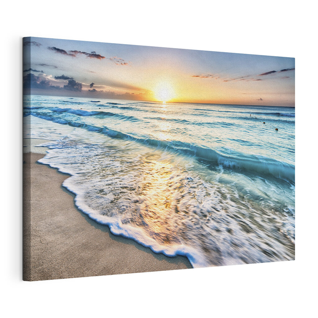 Sonnenlicht auf der Brandung, gespannte Leinwand mit umlaufender Kante