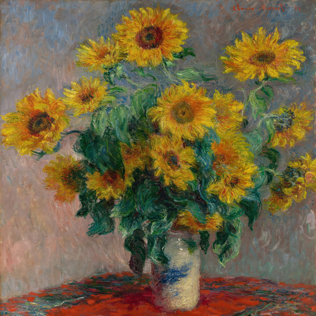 Sonnenblumen im Glas — ganzes Design