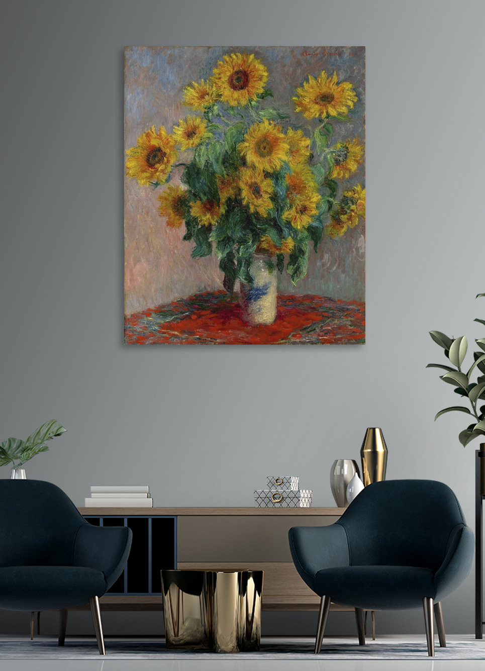 Sonnenblumen im Glas — Interieur 3