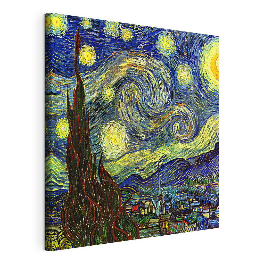 Die Sternennacht, gespannte Leinwand mit umlaufender Kante