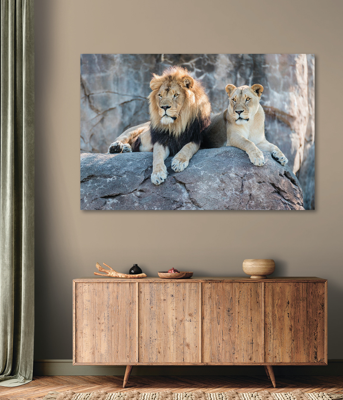 Ruhendes Löwenpaar — Interieur 1
