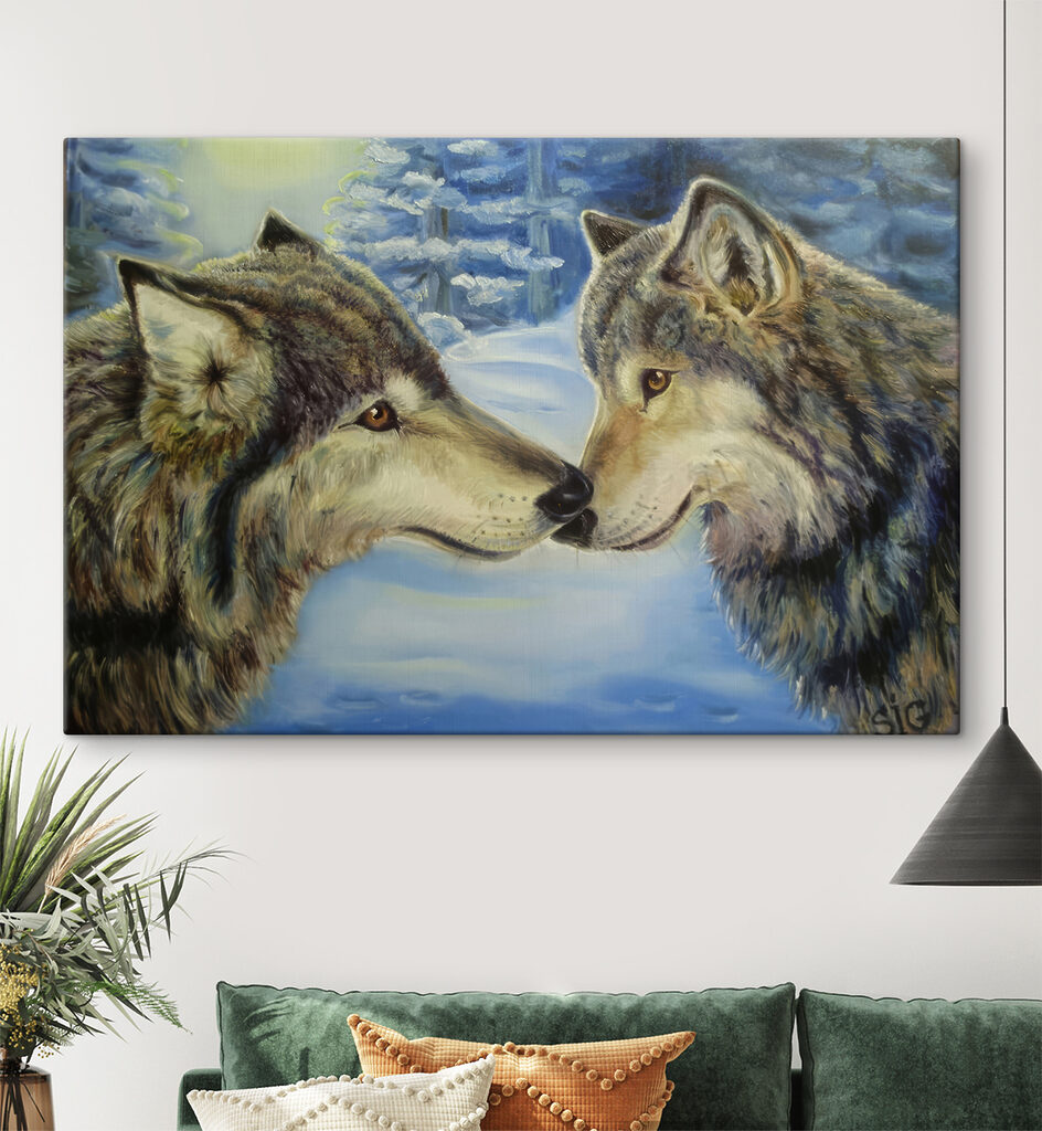 Wölfe Nase an Nase — Interieur 4