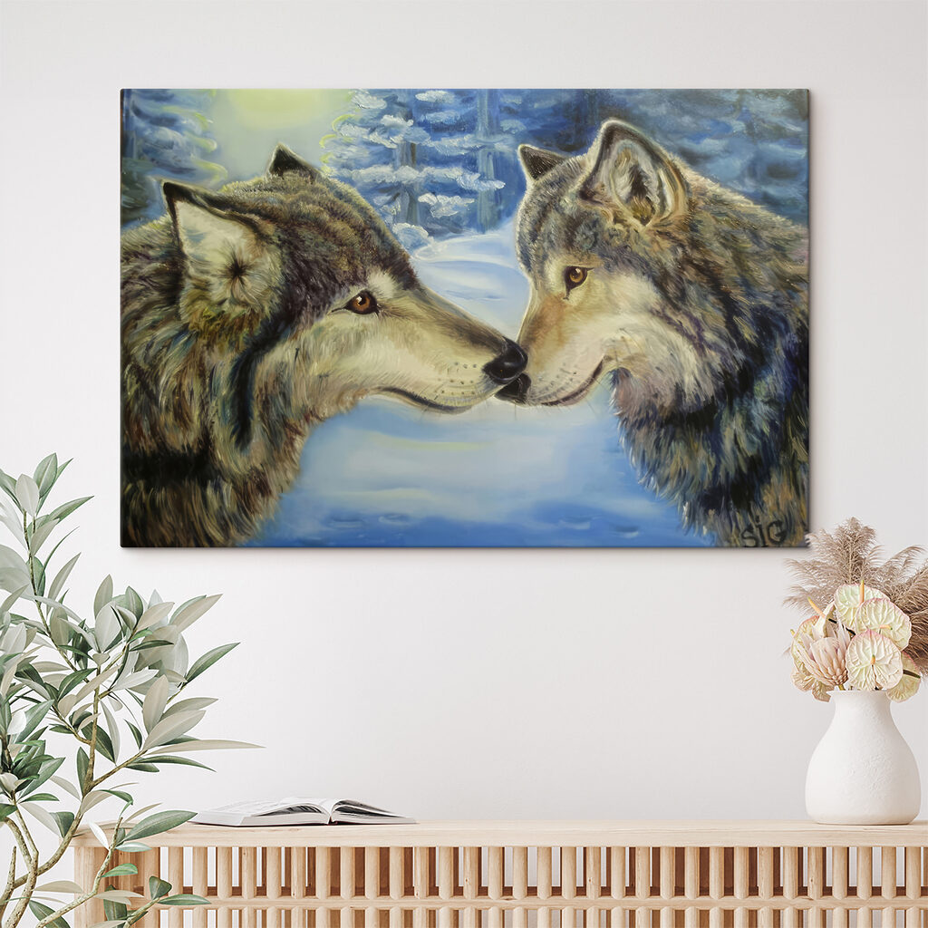 Wölfe Nase an Nase — Interieur 5