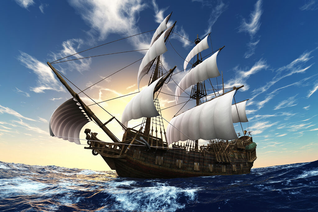 Mit vollen Segeln voraus — ganzes Design