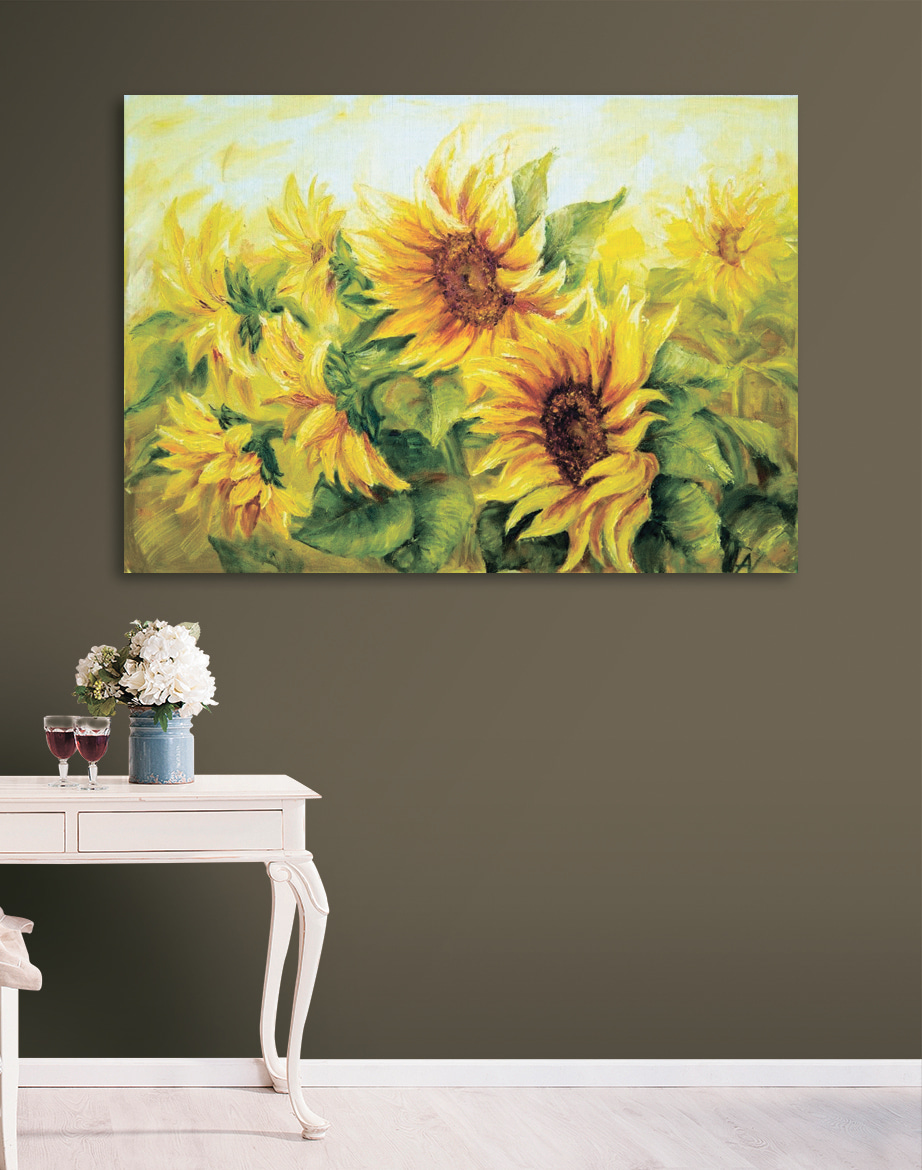 Sonnenblumen in warmem Gelb — Interieur 3