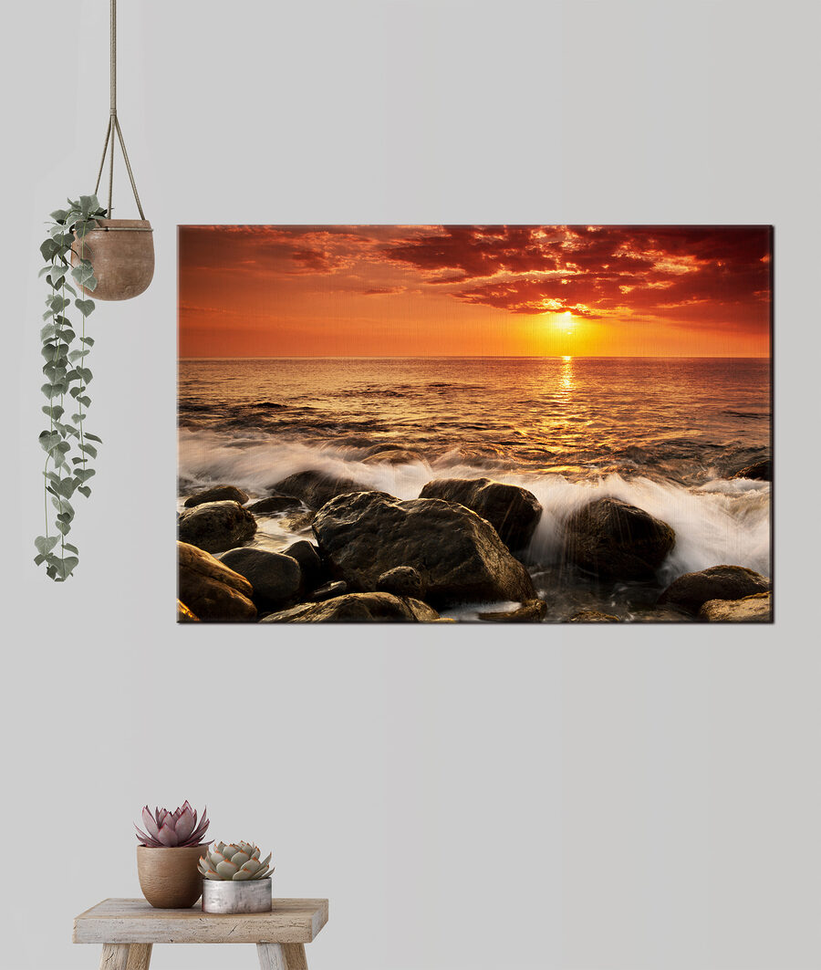 Abendsonne über dunklen Felsen — Interieur 2