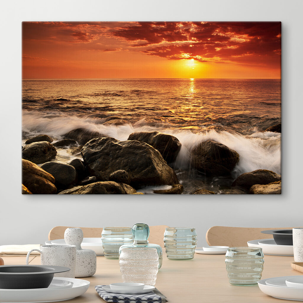 Abendsonne über dunklen Felsen — Interieur 4