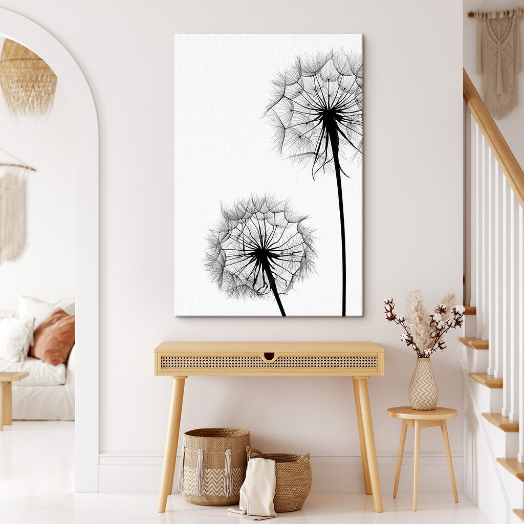 Pusteblumen vor Weiß — Interieur 2