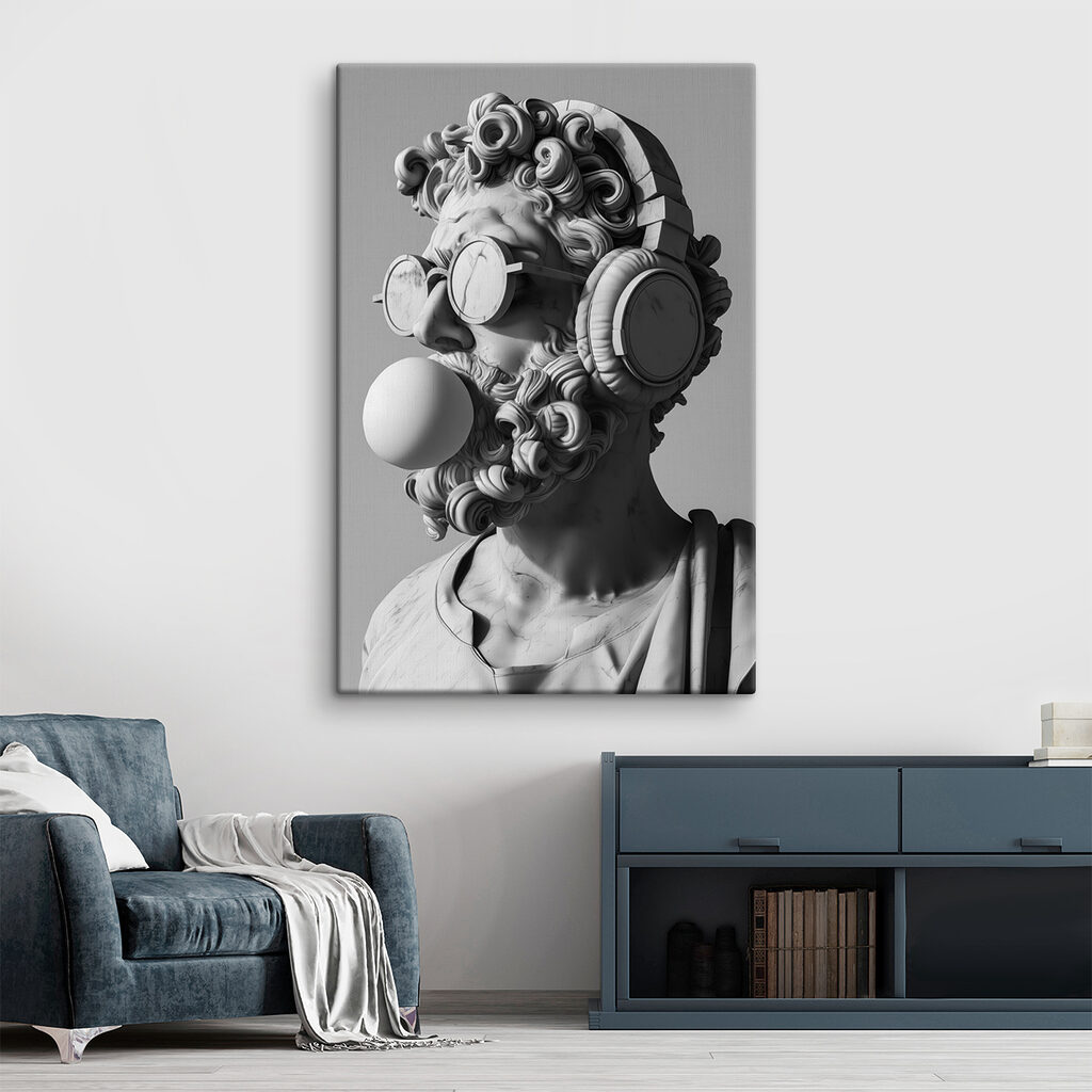 Büste mit Kaugummiblase — Interieur 1
