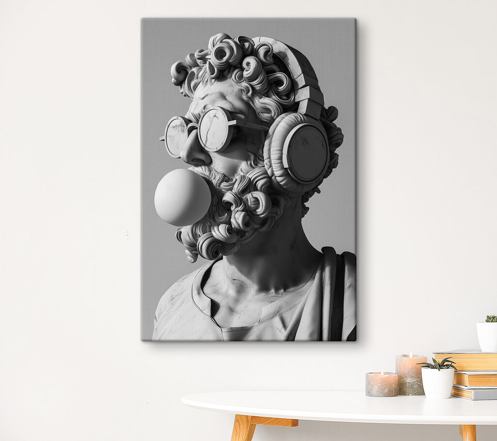 Büste mit Kaugummiblase — Interieur 2