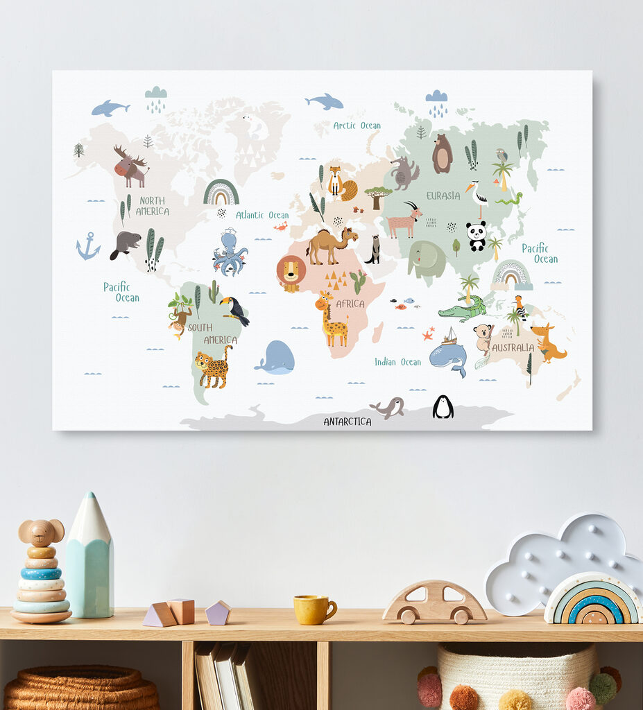 Eine Welt voller Tierfreunde in einem Interieur