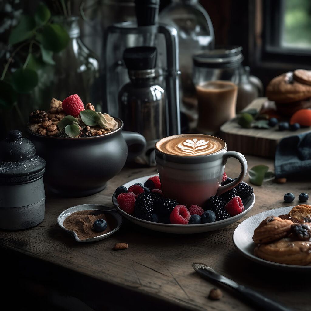 Kaffee und Leckereien — ganzes Design