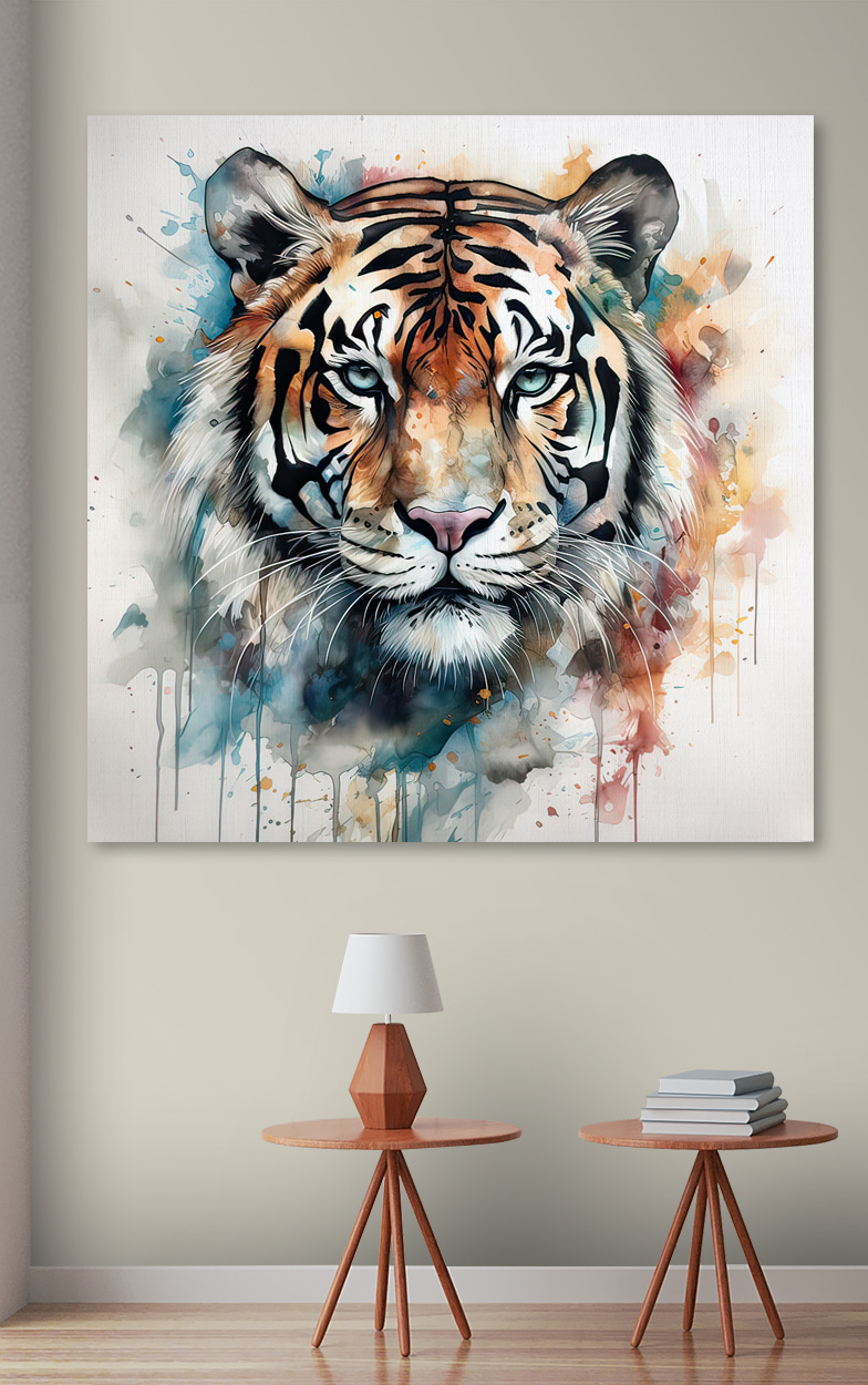 Tiger in kühlen Spritzern — Interieur 2