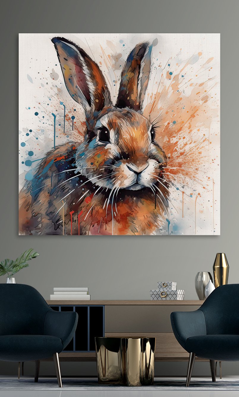 Hase in Tintenspritzern — Interieur 2