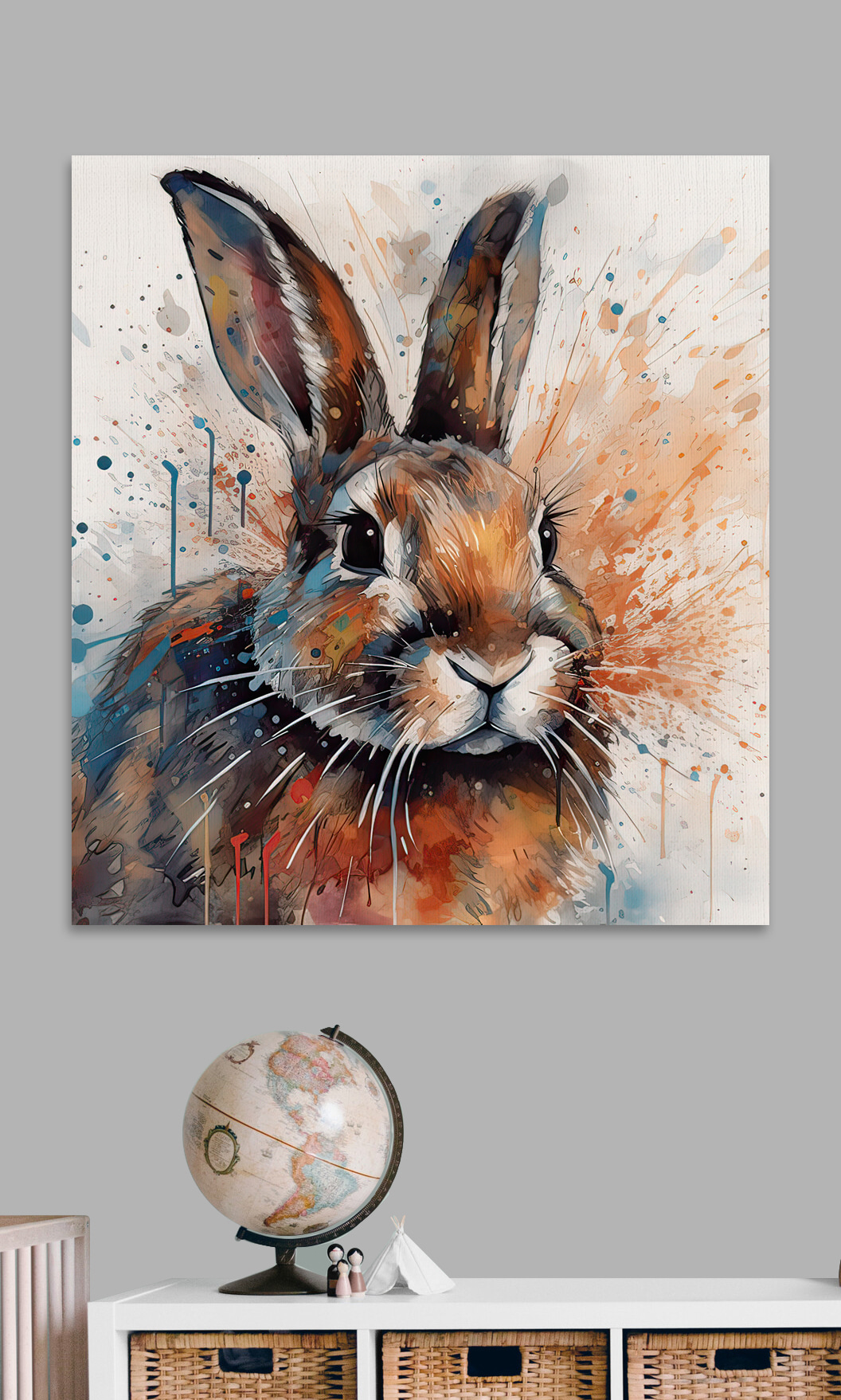 Hase in Tintenspritzern — Interieur 1
