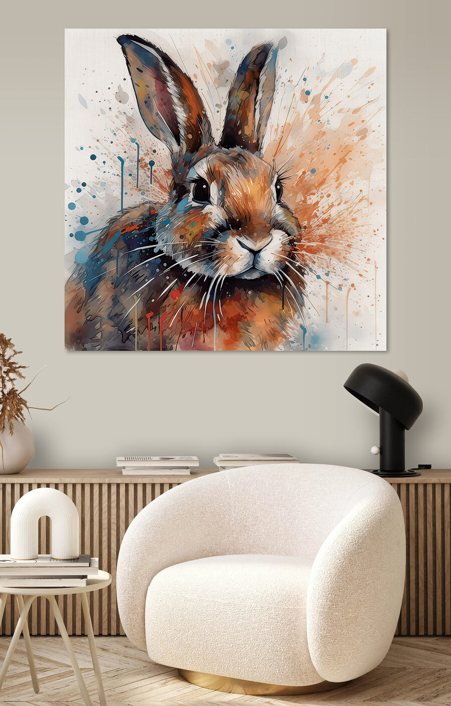 Hase in Tintenspritzern — Interieur 7