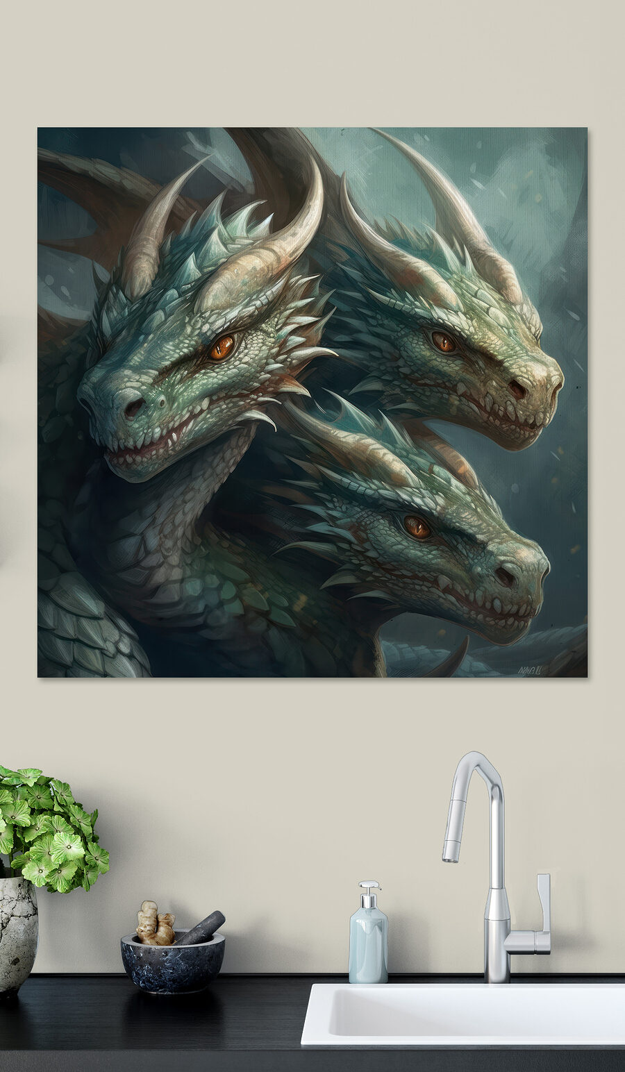 Drei Drachen im Schatten — Interieur 1