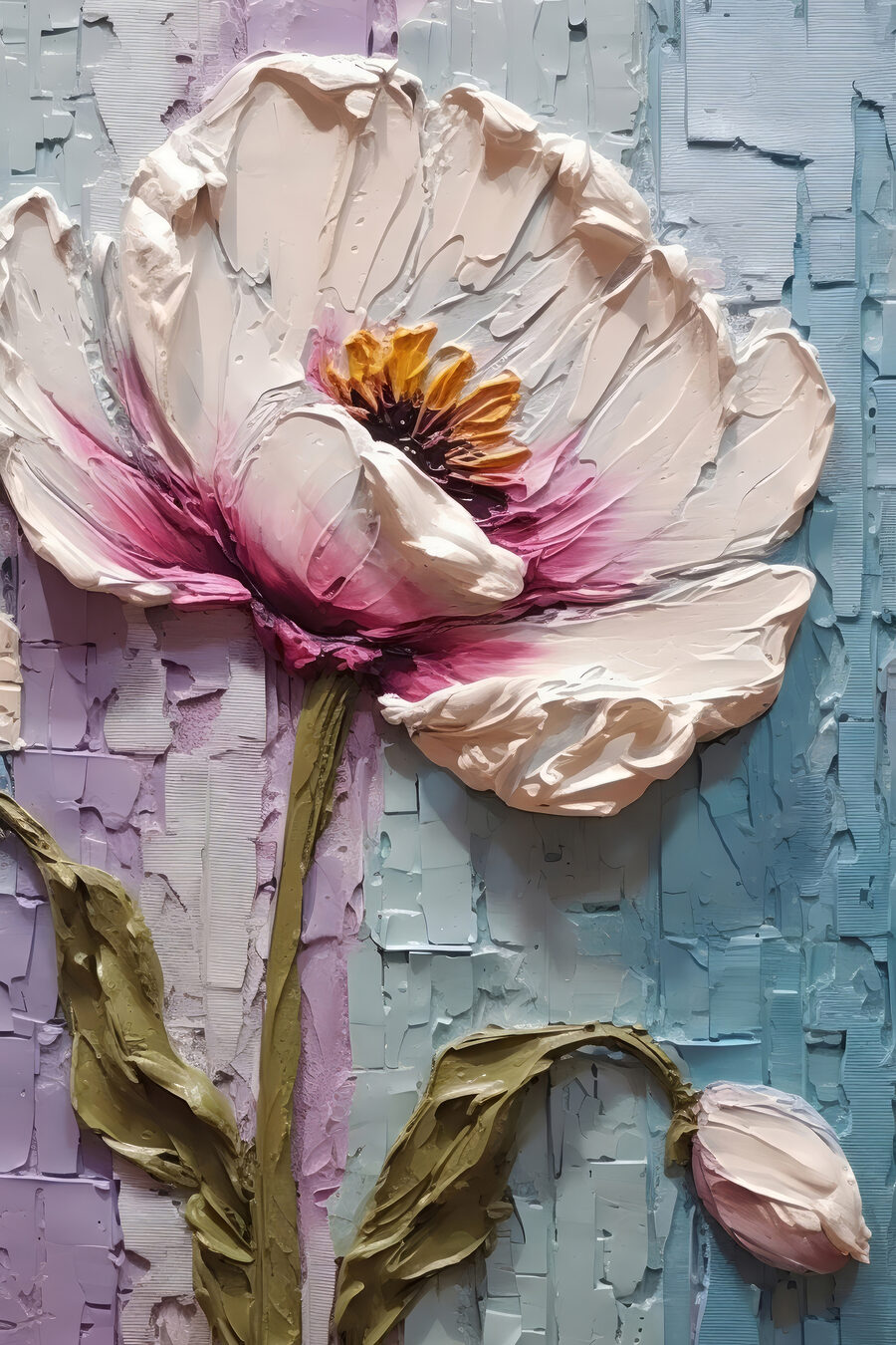 Blüte aus Pinselstrichen — ganzes Design