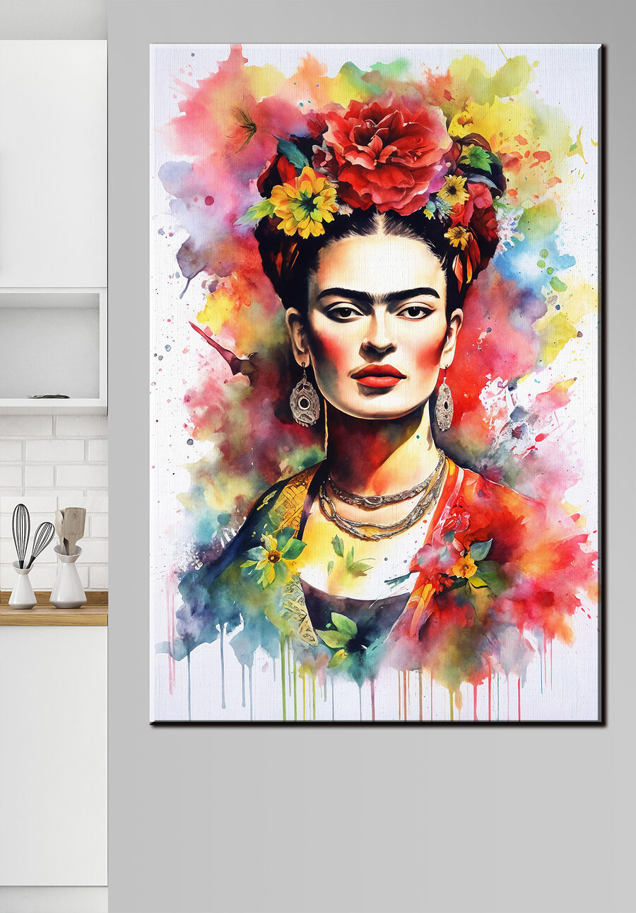 Blumiges Porträt in Aquarell — Interieur 4