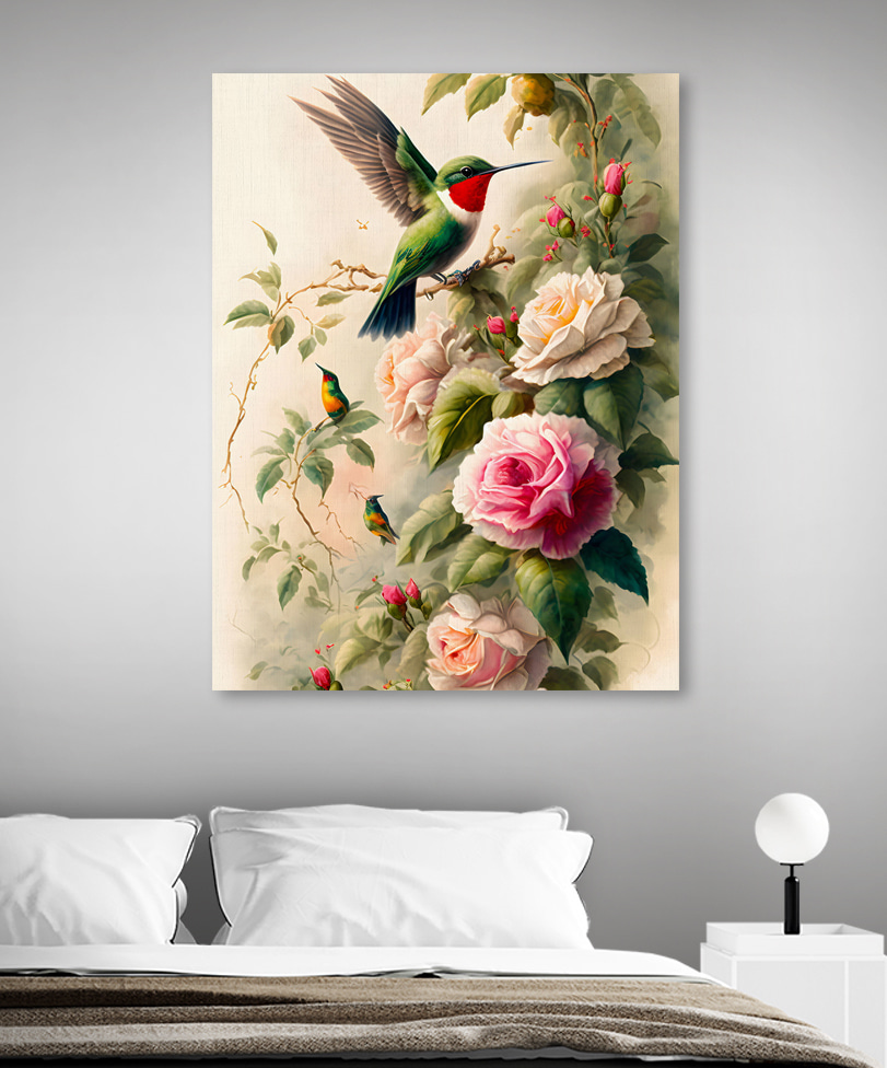 Kolibri bei den Rosen — Interieur 1