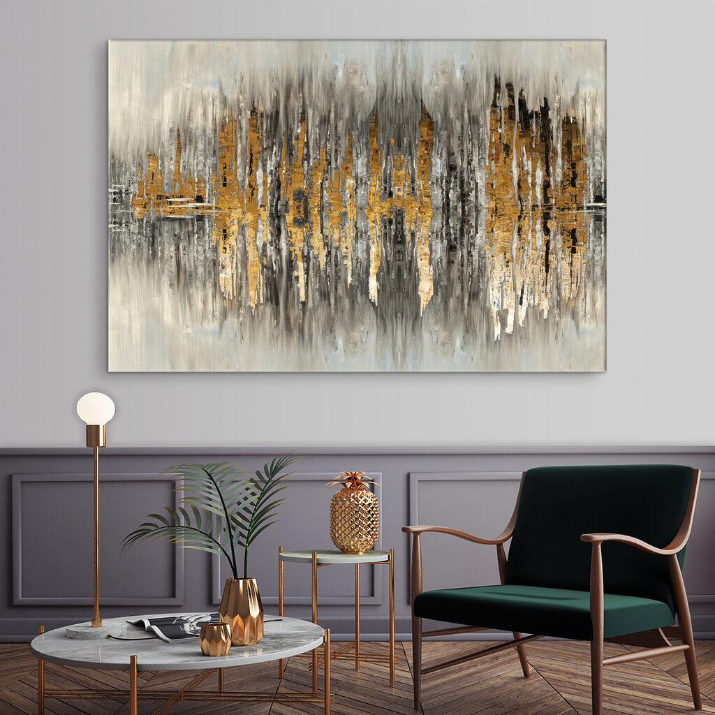 Goldene Spiegelungen in Grau — Interieur 5
