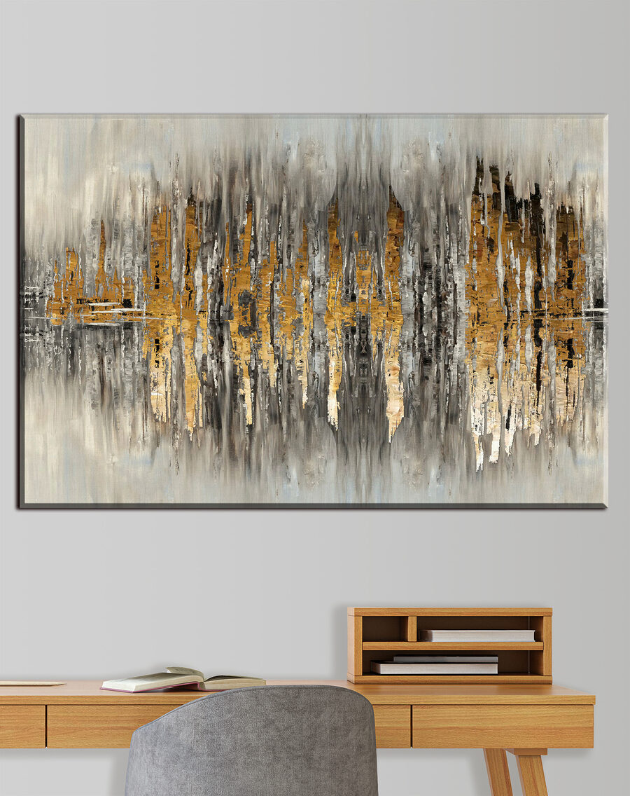 Goldene Spiegelungen in Grau — Interieur 3