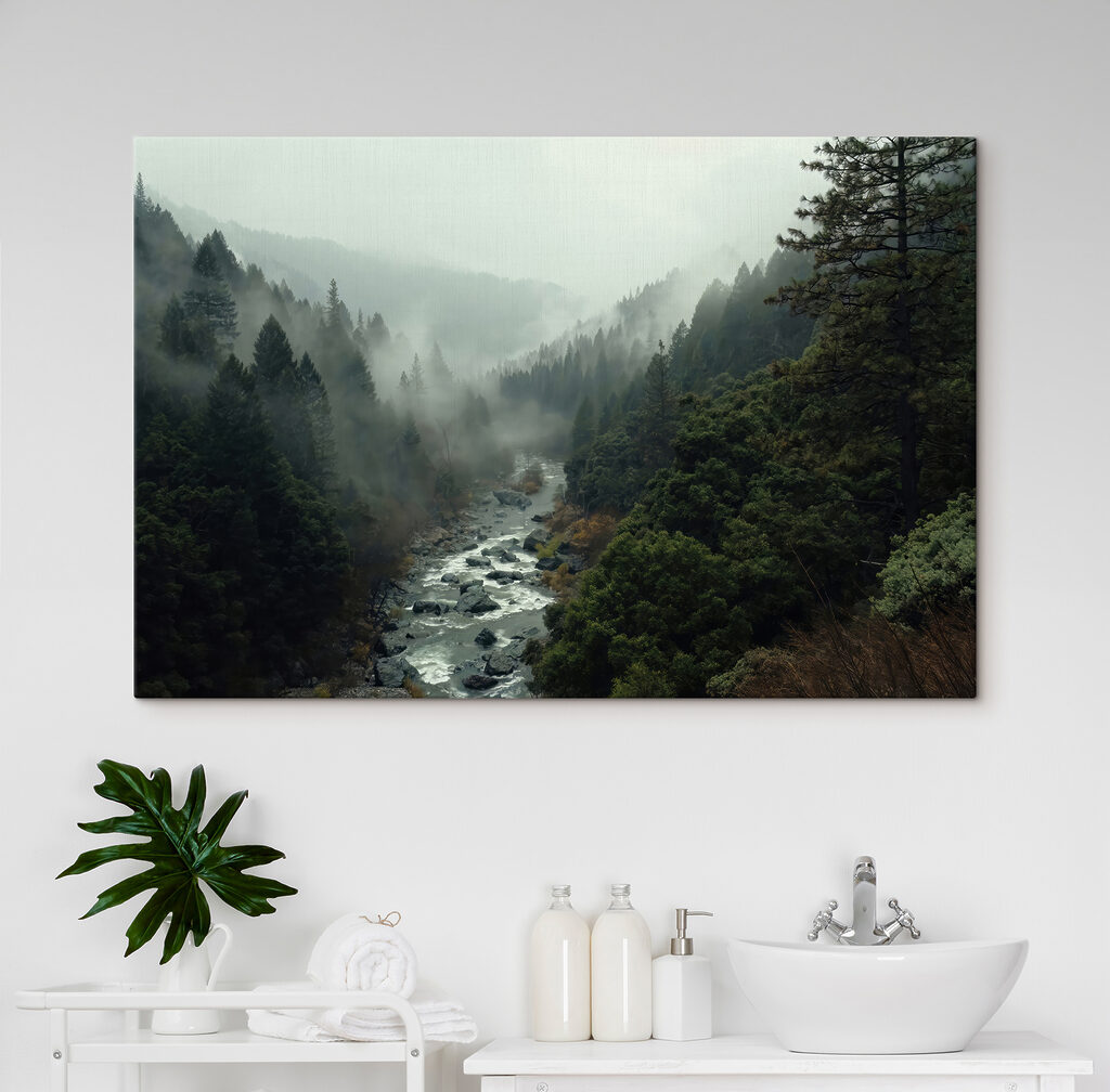 Fluss zwischen bewaldeten Hängen — Interieur 4
