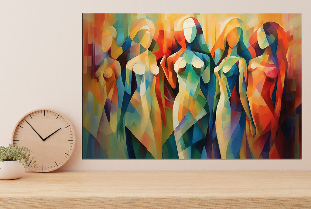Frauen in bunten Flächen — Interieur 3