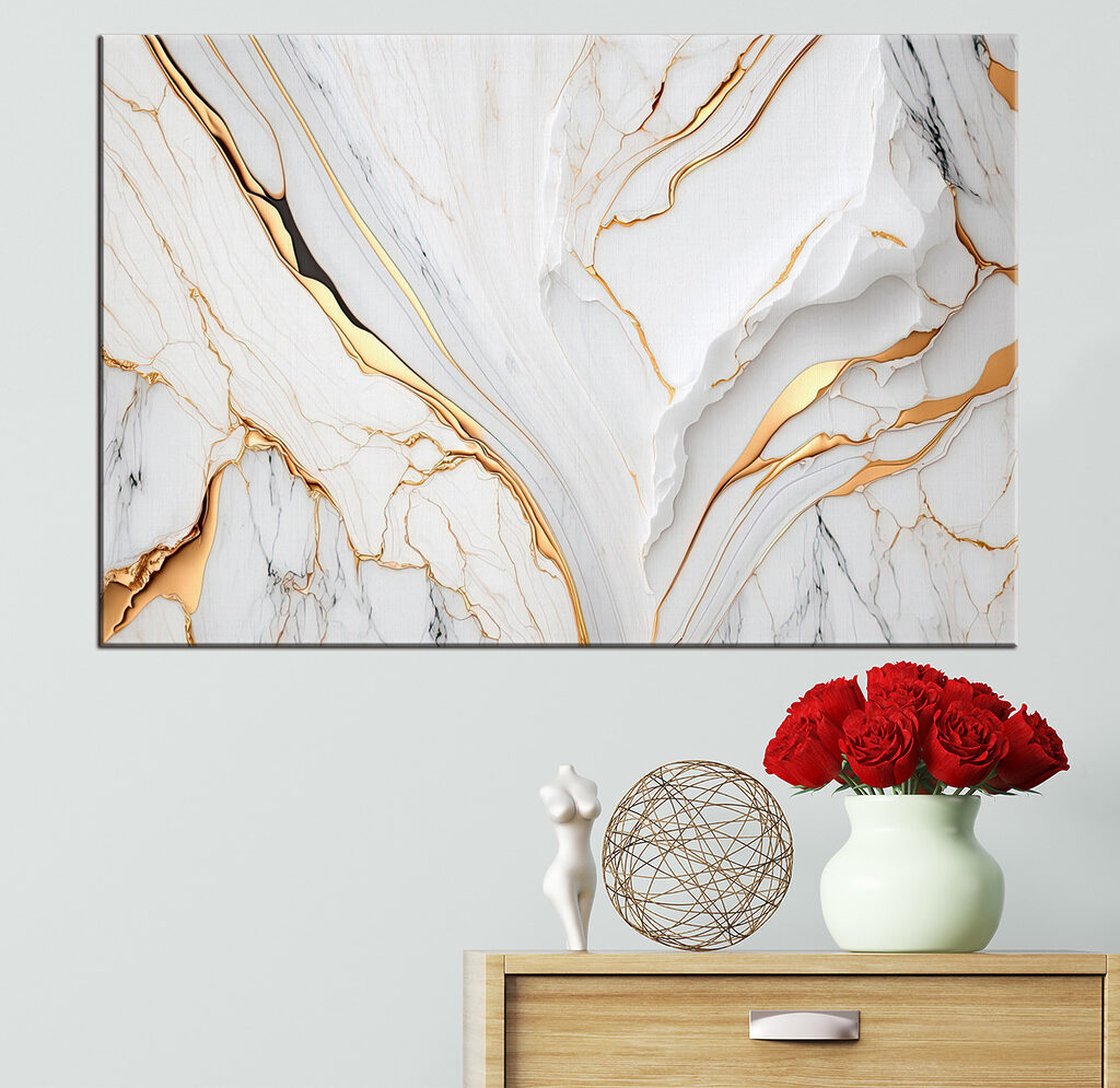 Goldadern in Weiß — Interieur 2