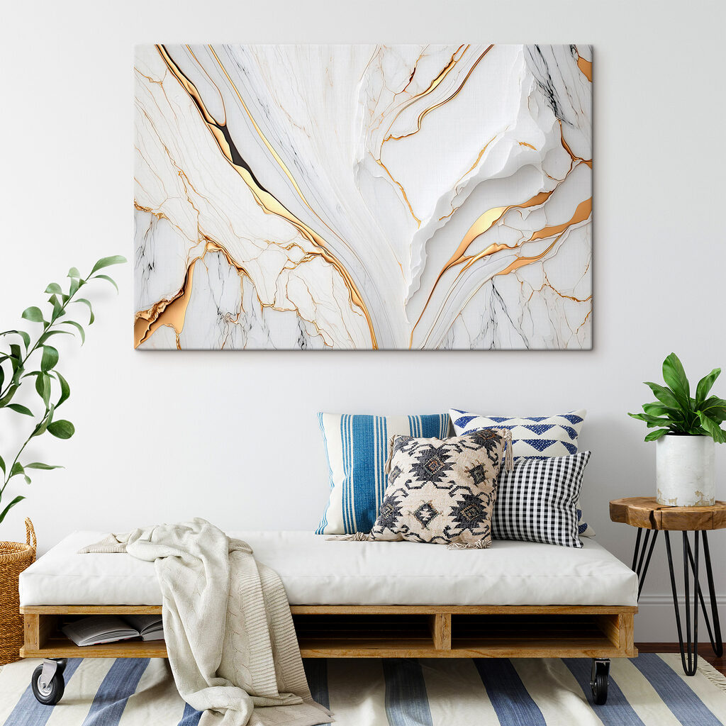 Goldadern in Weiß — Interieur 5