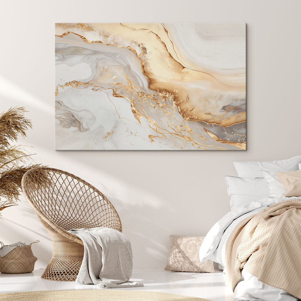 Bernsteinfarbene Wellen in Creme — Interieur 3