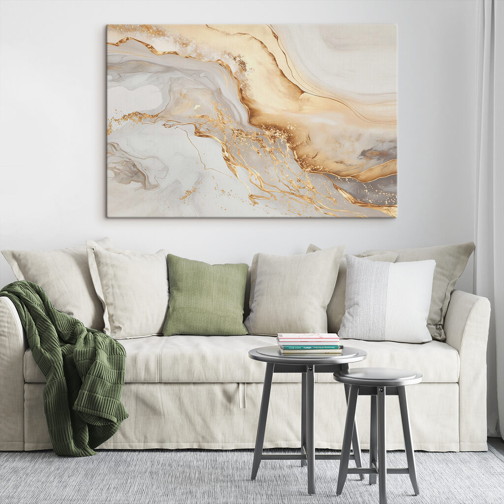 Bernsteinfarbene Wellen in Creme — Interieur 4