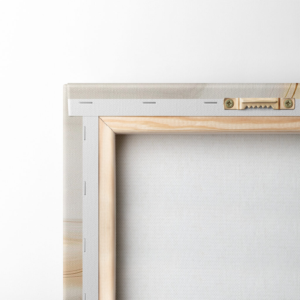 Bernsteinfarbene Wellen in Creme — Rückseite