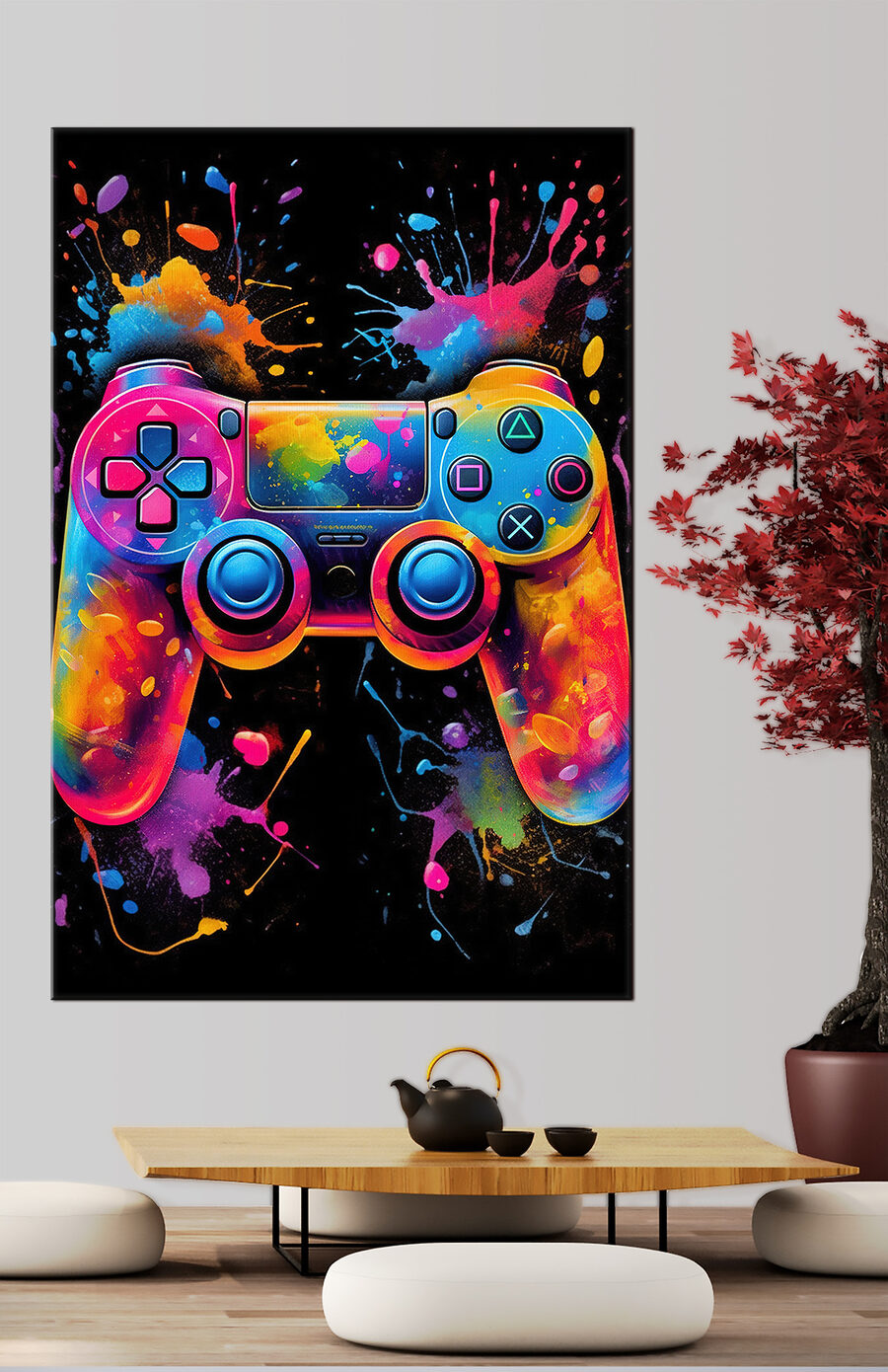 Controller voller Farbspritzer — Interieur 2