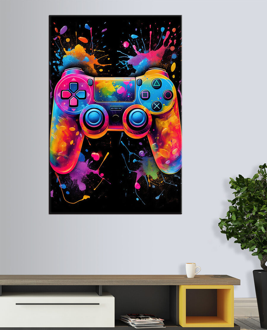 Controller voller Farbspritzer — Interieur 3