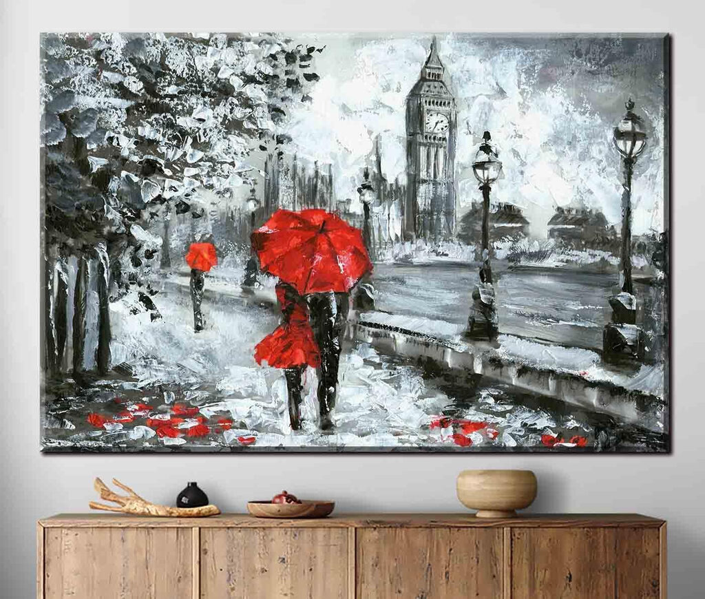Rote Schirme in London — Interieur 1