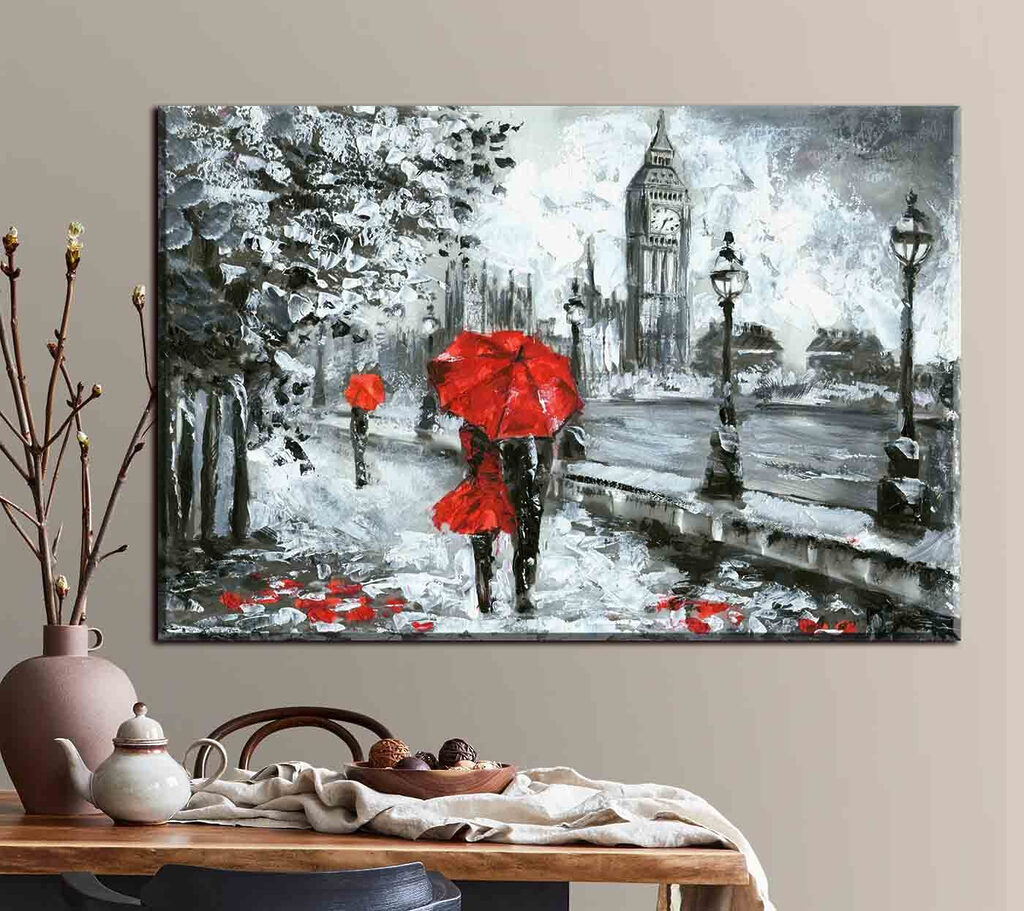 Rote Schirme in London — Interieur 3