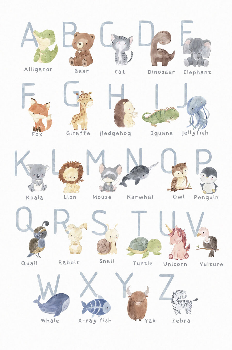 Ein Alphabet voller Tiere — ganzes Design