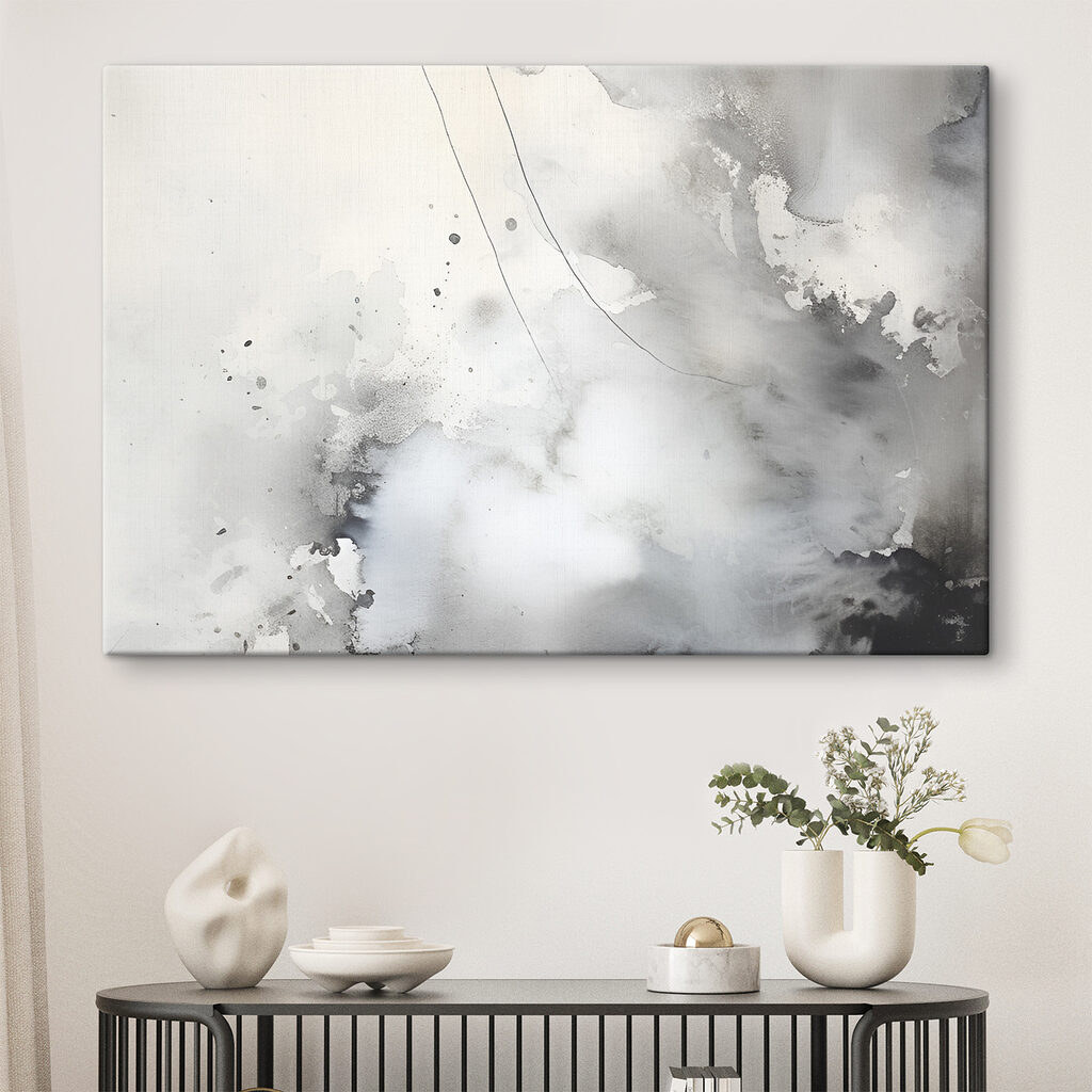 Linien im Nebel in einem Interieur