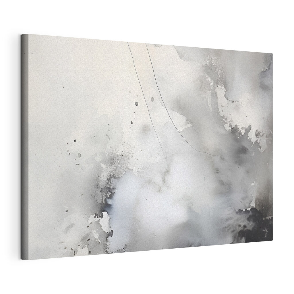 Linien im Nebel, gespannte Leinwand mit umlaufender Kante