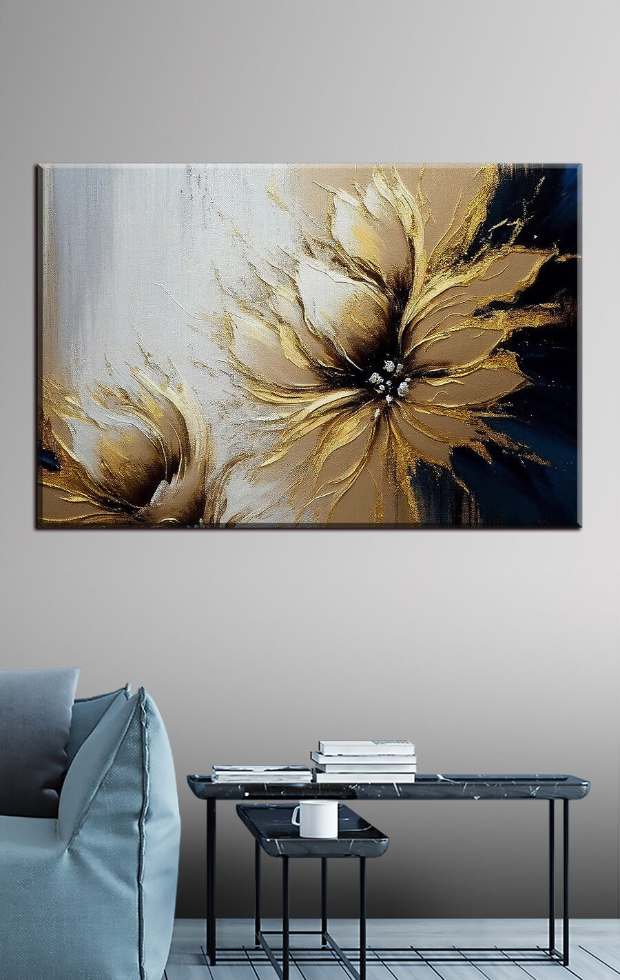 Gold an dunklen Blütenblättern — Interieur 1