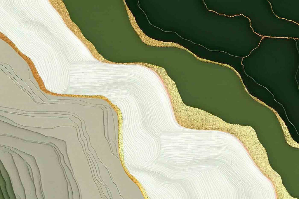 Grün trifft Creme — ganzes Design