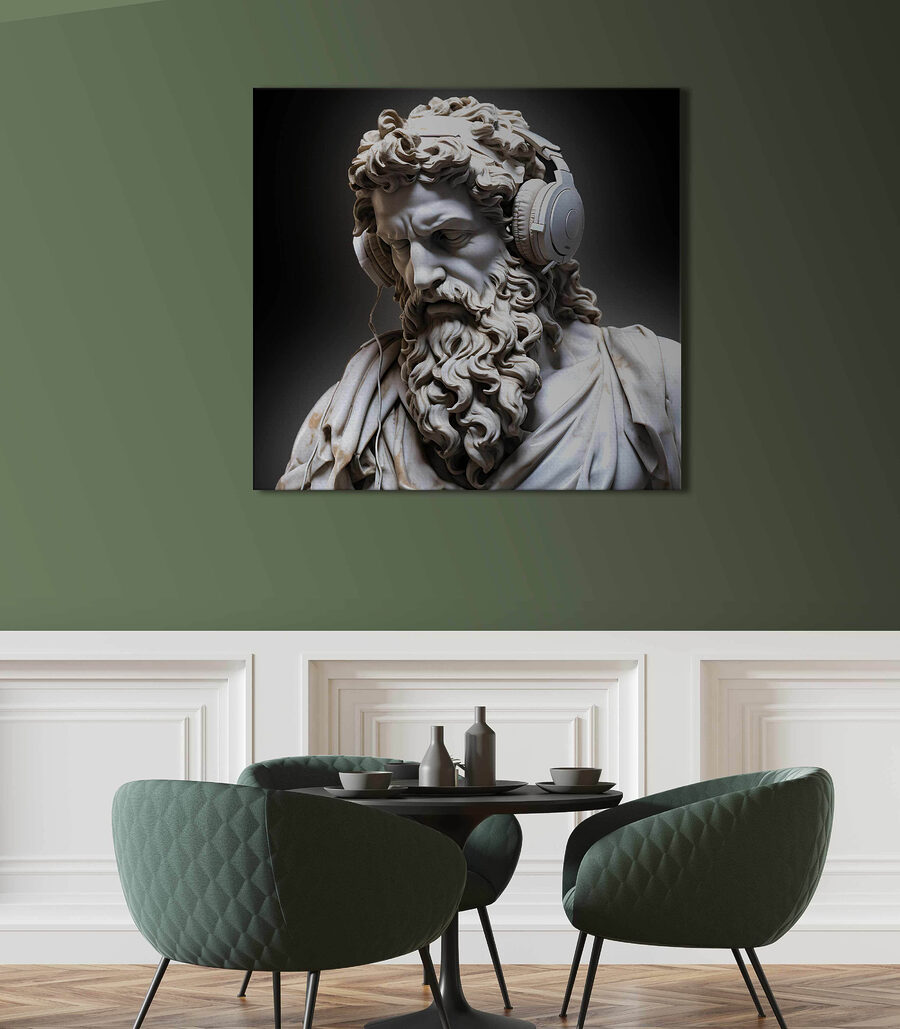 Klassische Büste mit Kopfhörer — Interieur 2