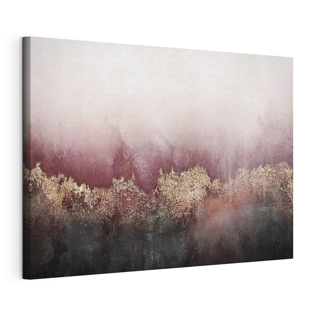 Bäume am Horizont, gespannte Leinwand mit umlaufender Kante