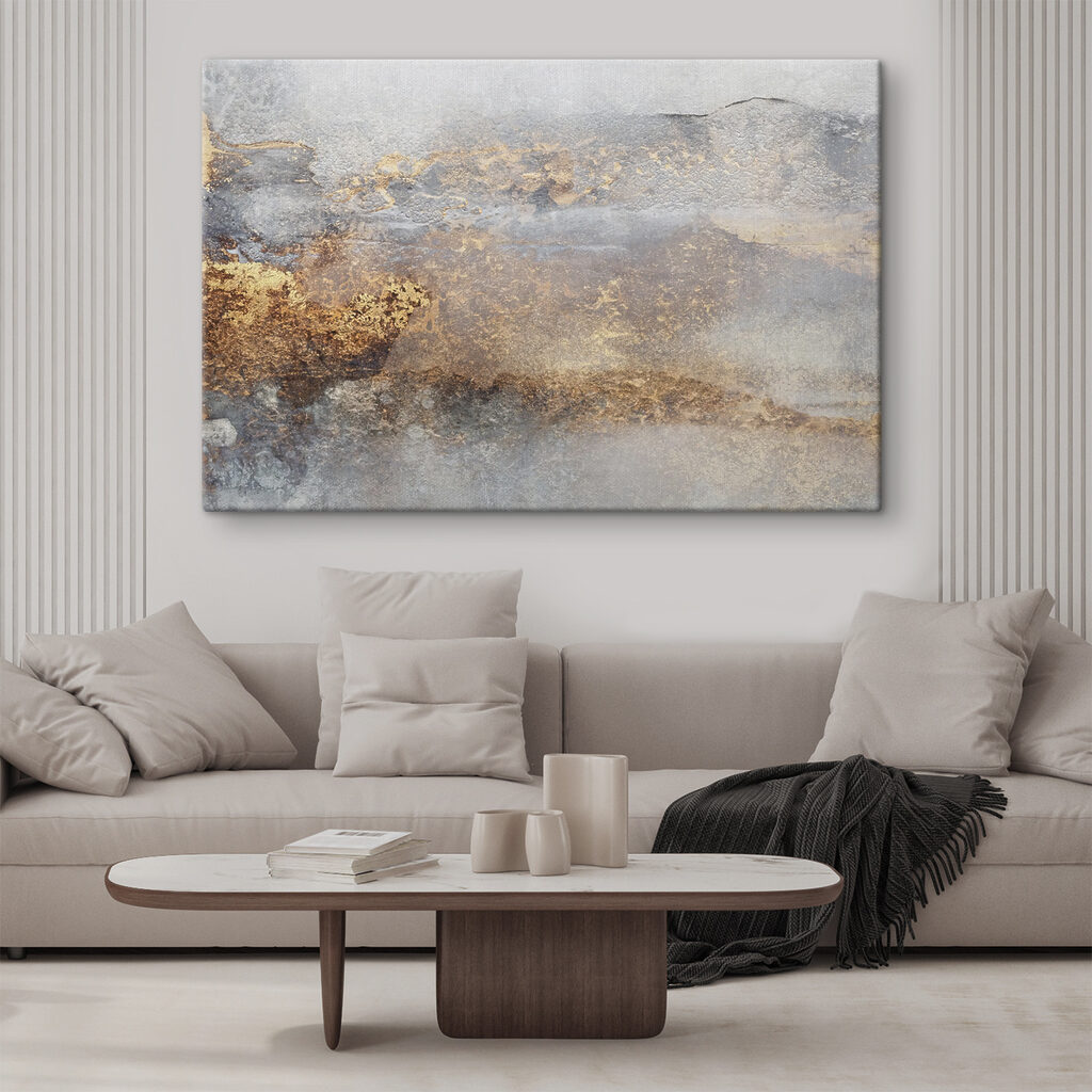 Goldgraue Schichten mit Sprenkeln — Interieur 2