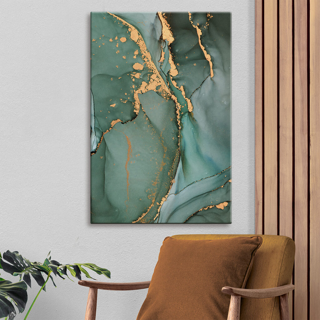 Grün mit goldenen Verästelungen — Interieur 2